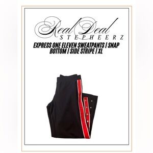 Express Stripe Snap Bottom Sweatpants